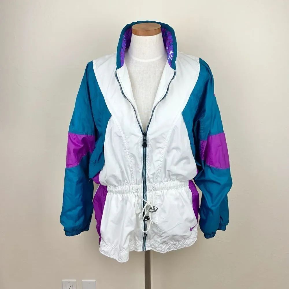 Nike Retro Vintage 90’s Waist-Cinch Pastel Windbreaker Jacket